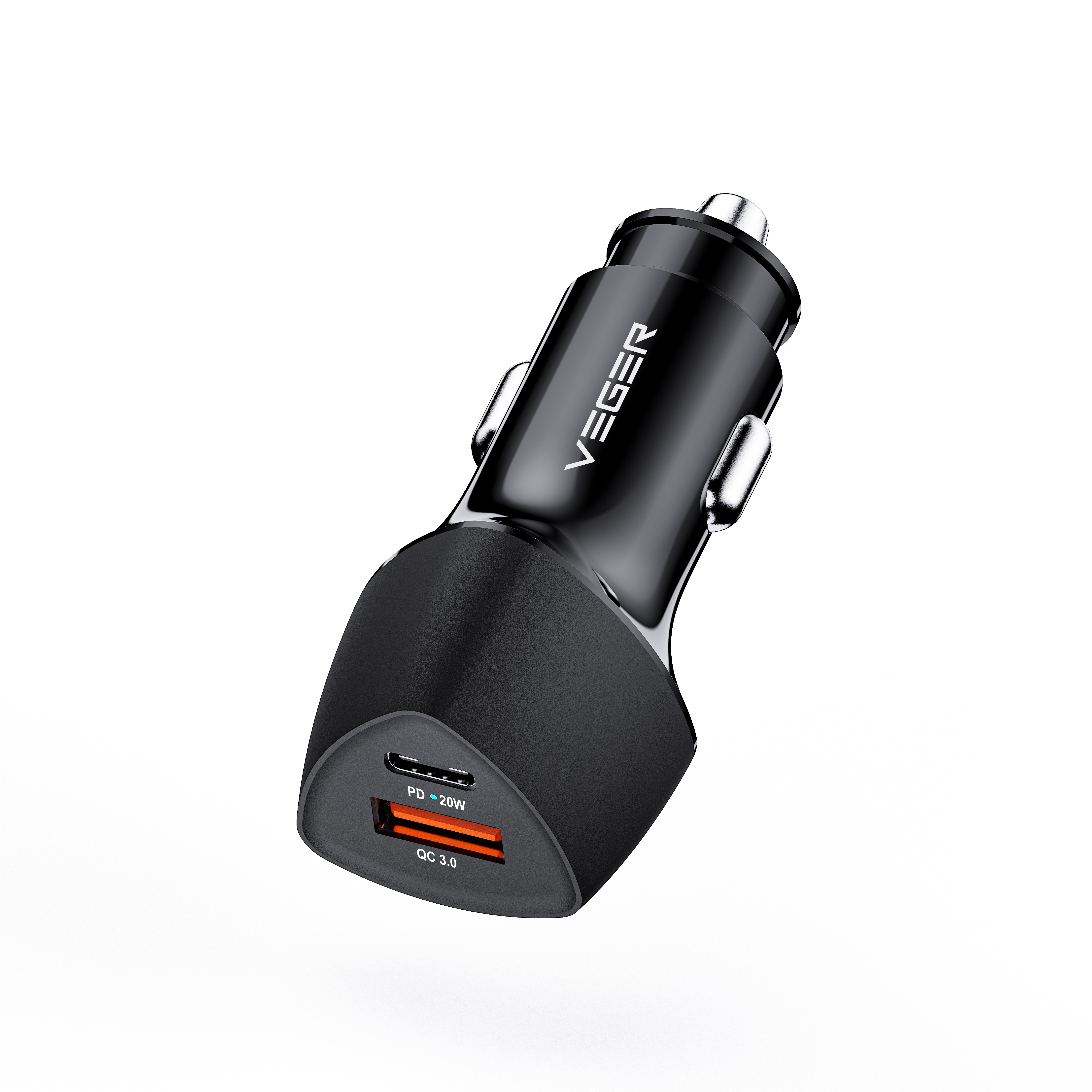 Incarcator Auto VEGER CC50, 38W, USB Type-C, Negru